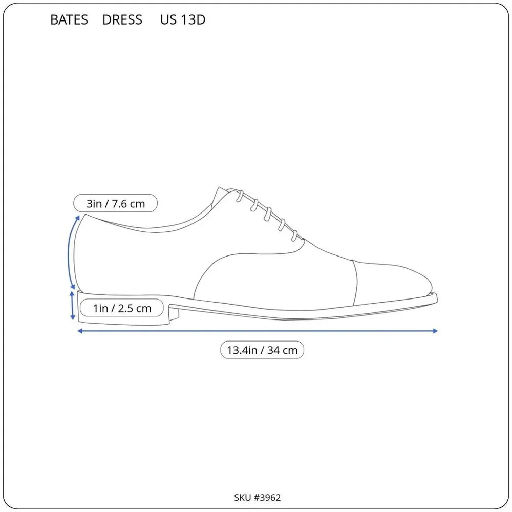 Bates Men's Black‎ Uniform Leather Oxford Shoes Size 13d 158-25-000875-1521